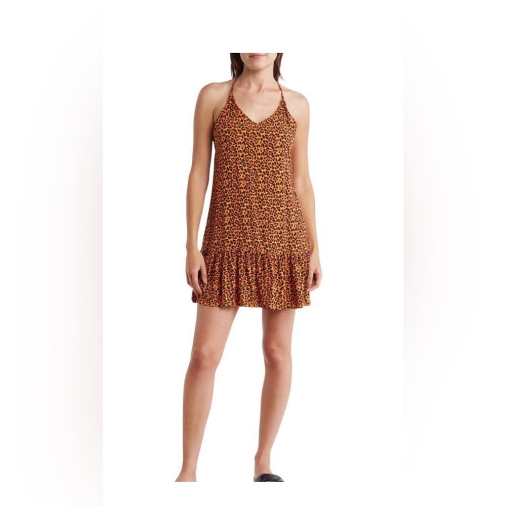 Maaji Leopard Print Racerback Swim Cover Up/Dress